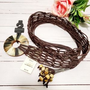 NWT Banana Republic Shell Corded Knot Tie Belt